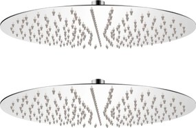 vidaXL Cap de duș tip ploaie, 2 buc., Ø 40 cm, oțel inoxidabil