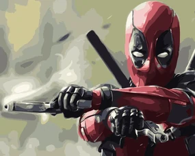 Pictura pe numere cu un cadru "Deadpool" 50x40 cm