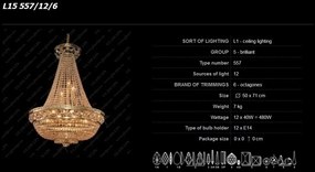 Lustra Imperial cristal Bohemia L15 557/12/6