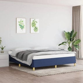 347187 vidaXL Cadru de pat, albastru, 180 x 200 cm, material textil