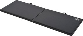 HOMCOM Tapet de Gimnastică Pliabil, Tapet Fitness Gros de 5 cm și Antialunecare, 180x60x5 cm, Negru | Aosom Romania