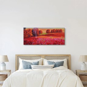 Tablou - Peisaj roșu (120x50 cm)