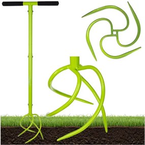 Cultivator manual de grădină cu mâner reglabil