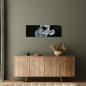 Tablou - Astronaut în Cosmos (cu ceas) (90x30 cm)