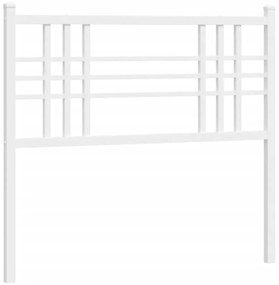 376403 vidaXL Tăblie de pat metalică, alb, 107 cm