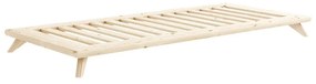 Pat din lemn masiv de pin cu somieră 90x200 cm Senza – Karup Design