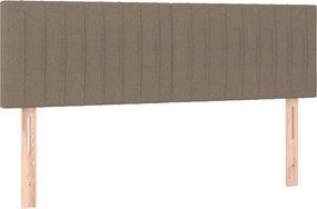 vidaXL Tăblii de pat, gri taupe, 144x5x78/88 cm, textil