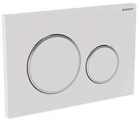 Clapeta de actionare Geberit Sigma20 alb mat   crom lucios EasyToClean