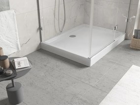 Mexen Flow+ cădiță de duș dreptunghiulară 90 x 70 cm, alb lucios - 46R107090H