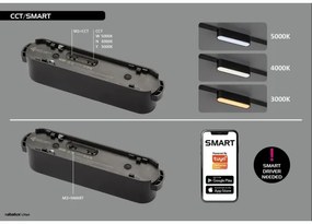 Plafonieră LED dimabilă pentru sistem de șină monofazic Rabalux 70129 LiTrack 13W/24V 33 cm