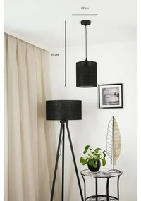 Brilagi - Lustr TUBES 1xE27/15W/230V, pr. 20 cm, negru, pe cablu