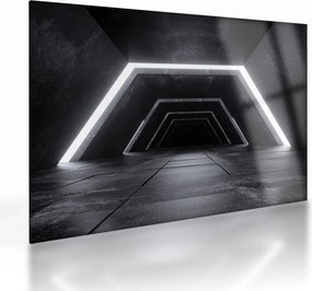Tablou pe sticlă - Tunel futurist (70x50 cm)