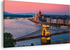Tablou - Panorama orașului Budapesta, Ungaria (90x60 cm)