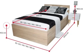 Supermobel Pat EBONY + somieră GRATIS, 120x200, trufla