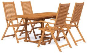 3079645 vidaXL Set mobilier de grădină, 5 piese, lemn masiv de acacia