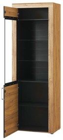 Vitrină Kogro 10 (stejar camargue + negru mat). 1068150