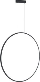 Lustră LED suspendată pe cablu SATURNO LED/46W/230V Ø 80 cm IP44 neagră