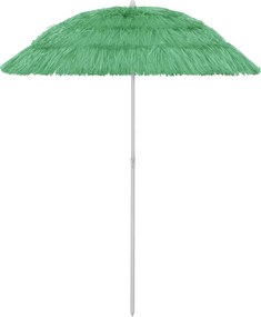 vidaXL Umbrelă de soare de plajă Hawaii, verde, 180 cm