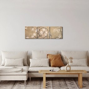 Tablou - Desen animat peisaj japonez (cu ceas) (90x30 cm)