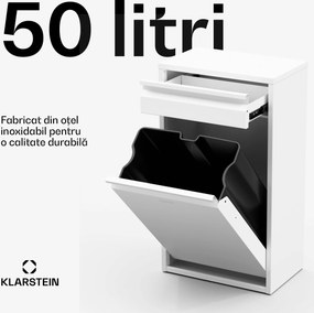 Klarstein Ordnungshüter Coș de gunoi de bucătărie 50 L cu sertar