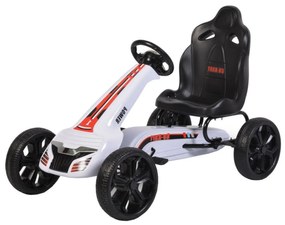 Kart cu pedale pentru copii NOVOKIDS® Olympic Kart PRO, 3-8 ani , Maxim 40 kg, 115 cm lungime, Carena, Structura metalica, Frana de mana, Functie