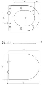 Colac de toaletă OMNIRES OTTAWASPDEBP SoftClose OTTAWA alb lucios