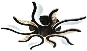 Lustră LED dimabilă aplicată LED/65W/230V 3000-6500K negru + telecomandă