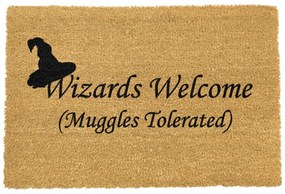 Covoraș intrare din fibre de cocos Artsy Doormats Wizards Welcome, 40 x 60 cm