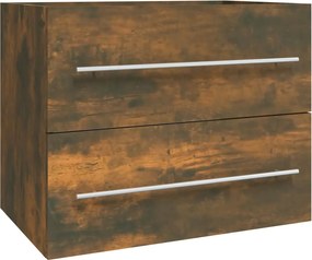vidaXL Dulap chiuvetă, stejar fumuriu, 60x38,5x48 cm, lemn prelucrat