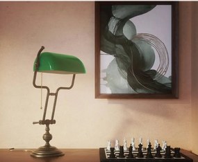 Lampa de birou din alama design clasic Compact Banker