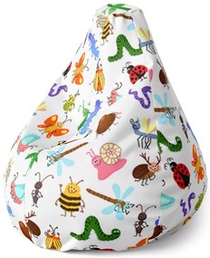 Sac de șezut Pear insecte - pentru copii, colorat