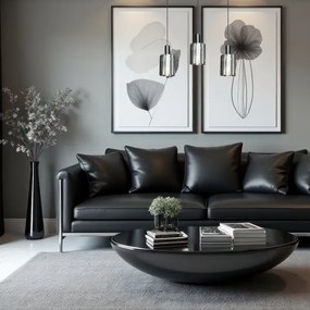 Lustră pe cablu ARCADIA 3xE27/60W/230V negru/fumuriu