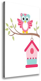 Tablou pe pânză Owl pe o ramură