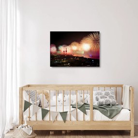 Tablou pe sticlă cu artificii (70x50 cm)