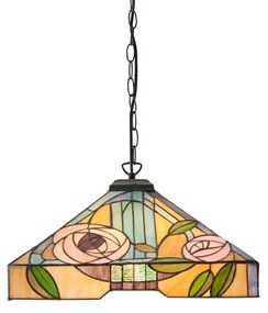 Endon 64384 - Lustră cu lanț Tiffany WILLOW 3xE27/60W/230V