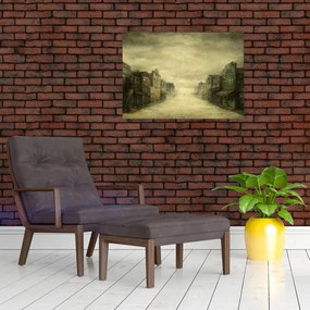 Tablou - Oraș colorat, abstracție (70x50 cm)