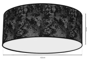 Plafonieră SATINO 2xE27/60W/230V neagră/gri