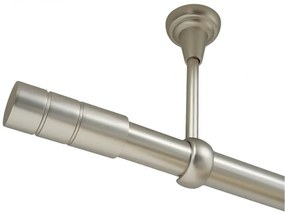 Galerie fara inele tavan CYLINDRU /25 - CROM MAT (Alege marime: 120 cm)