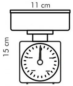 Cântar de bucătărie mecanic Tescoma Accura 0,5 kg, alb