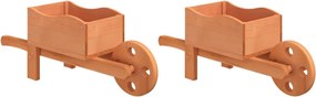vidaXL Jardiniere tip roabă, 2 buc., 47x15x19 cm, lemn masiv de brad