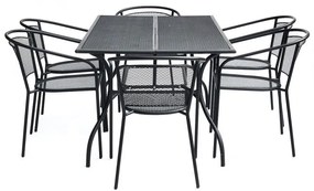 Masă de grădină metalică ZWMT-83 - dreptunghi 90 x 150 cm