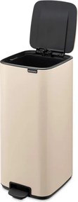 Cos de gunoi Brabantia Bo Pedal 1010124, 30 L, Inchidere usoara, Baza antiderapanta, Bej