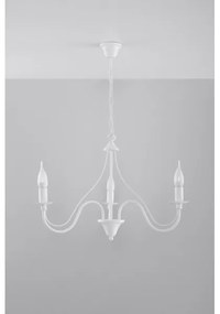 Lustră pe lanț MINERWA 3 3xE14/40W/230V alb