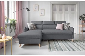 Colțar gri închis extensibil (cu colț pe partea stângă ) Sweet Harmony – Miuform