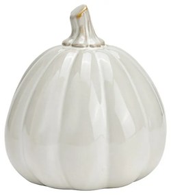 Decor dovleac din portelan PUMPKIN WHITE 12x13 cm alb