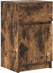 vidaXL Noptieră, stejar fumuriu, 39x35x65 cm, lemn compozit