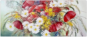 Tablou - Vază cu flori sălbatice (120x50 cm)