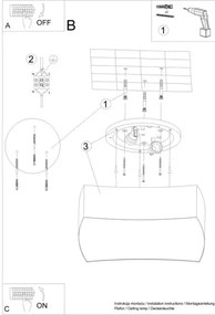 Plafonieră SQUARE 2xE27/60W/230V albă Sollux SL.1054
