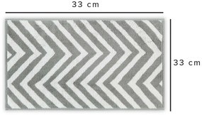 Prosop alb-gri din bumbac 33x33 cm Chevron – Foutastic