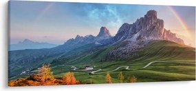 Tablou cu curcupeu deasupra stâncilor (120x50 cm)